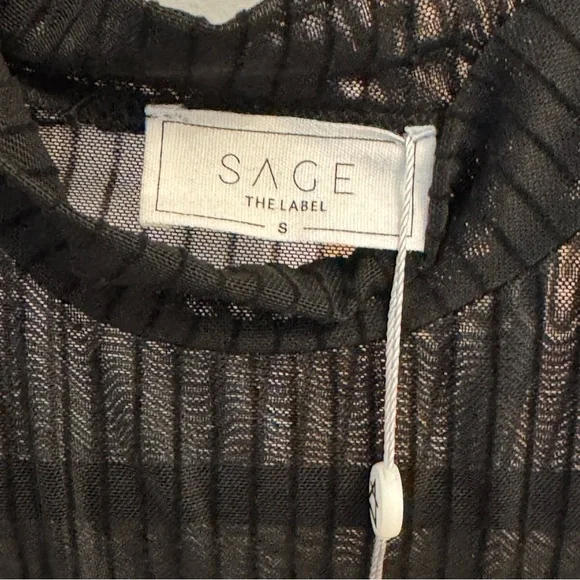 Sage Black Sheer Bodysuit - Picture 3 of 4